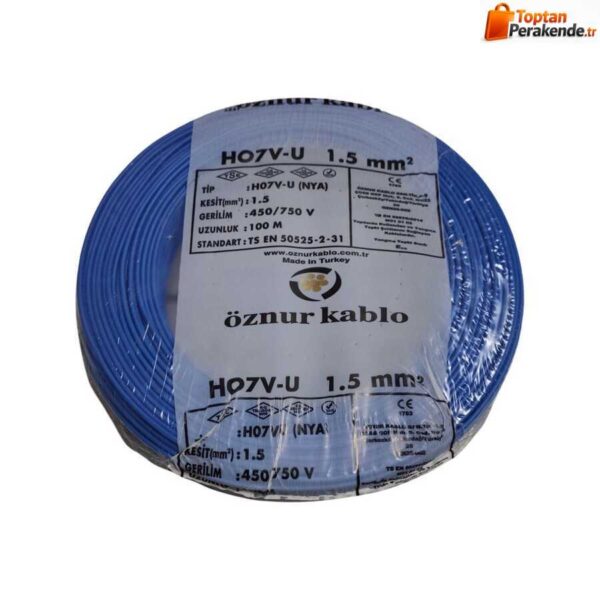 Öznur Nya Kablo 1,5 mm² Mavi ( H07V-U )